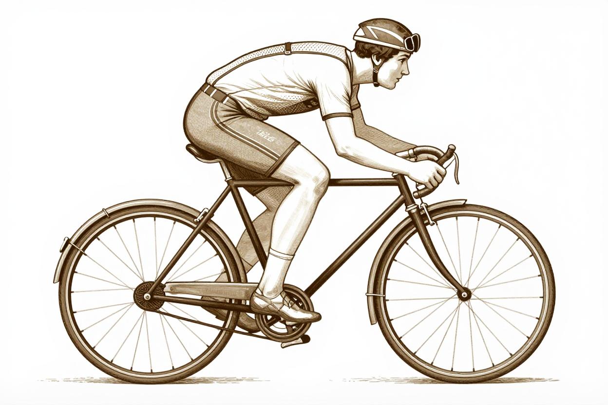 Cycliste rétro 1920